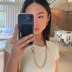 KEEBOS CASE Gold Chain Phone Case with Strap